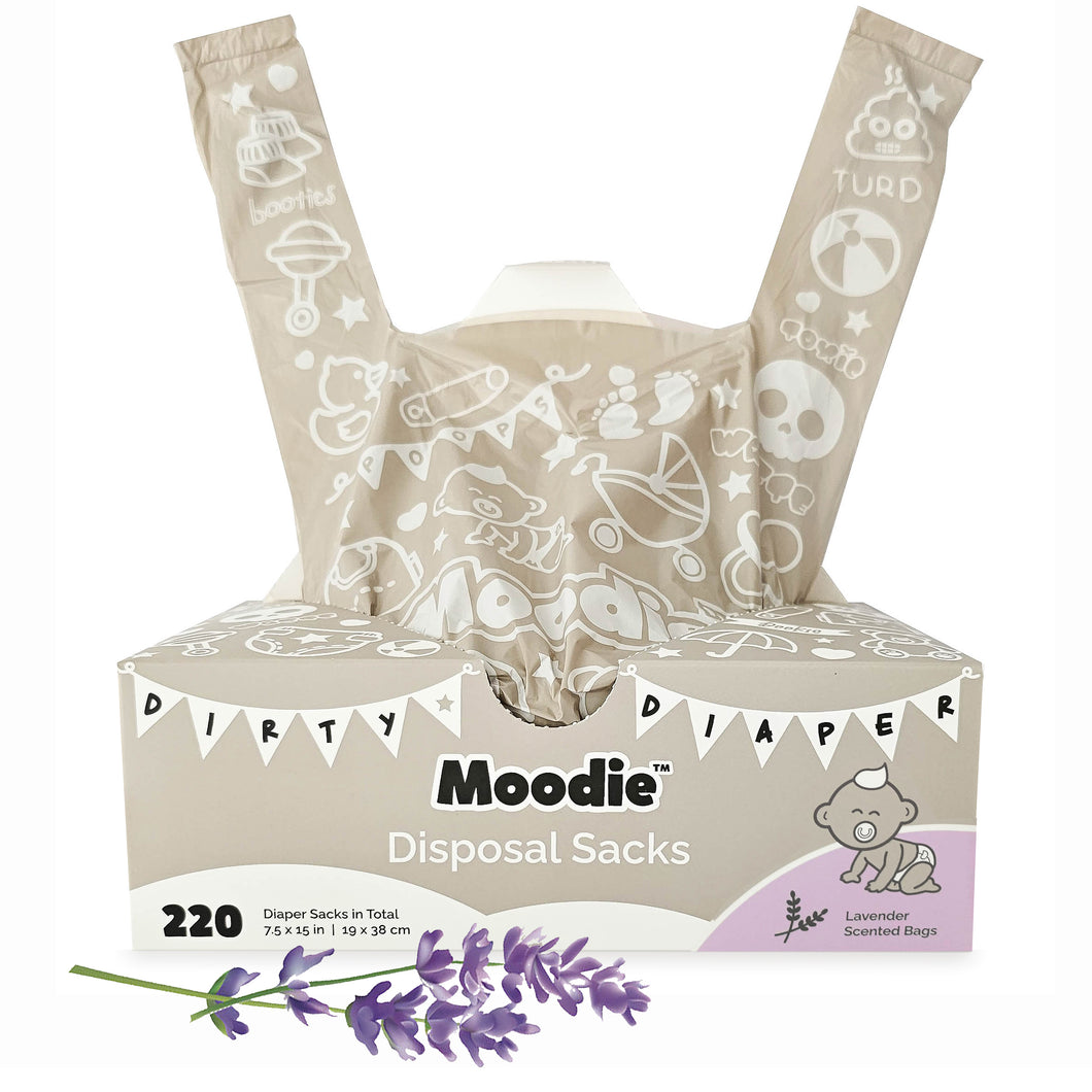 Baby Disposable Diaper Sacks |  LAVENDER Scented - 220 Pack